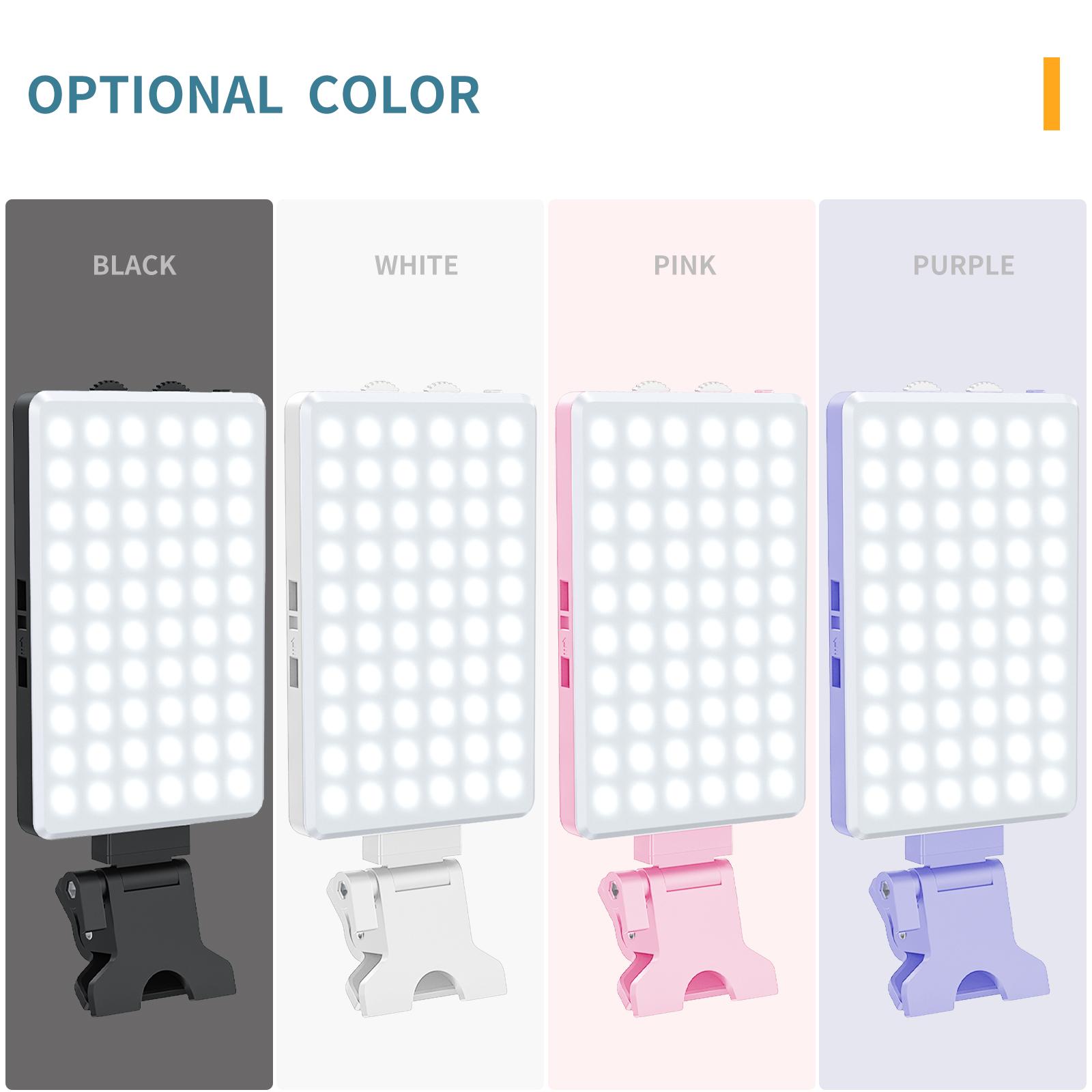 Selfie Light Clip, Adjustable Color Temperature and Brightness Fill Light, 2000mAh Rechargeable Phone Selfie Panel Light for Phone, Laptop, Makeup and Live Streaming