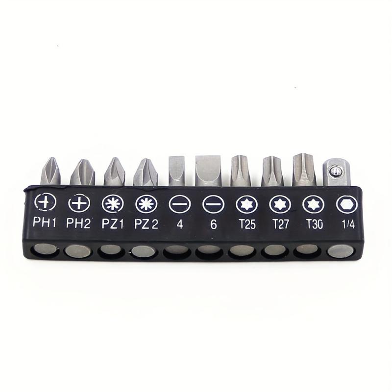 Hexagonal screwdriver bit 90-degree double-headed handle 6.35mm wrench tool black non-slip manual screwing accessory