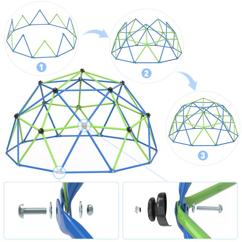 Aowos Climbing Dome, Climb Set for Kids, Jungle Gym for Kids 3-10 Year Outdoor Play Center, 6/10FT Geometric Dome Climber S 600/880/1000lbs, Rugged and Interesting Climbing Dome Aowos Climbing Dome, Climb Set for Kids, Jungle Gym for Kids 3-10 Year Outdoor Play Center, 6/10FT Geometric Dome Climber S 600/880/1000lbs, Rugged and Interesting Climbing Dome