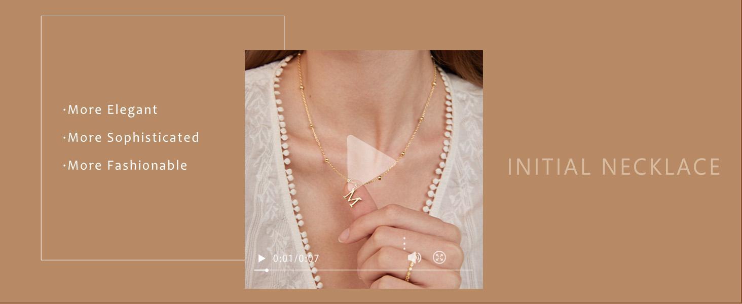 Mothers Day Gifts - Initial Necklaces for Women, Dainty A-Z Pendant Letter Charm Necklace Personalized Name Necklaces for Women Trendy Jewelry Gift