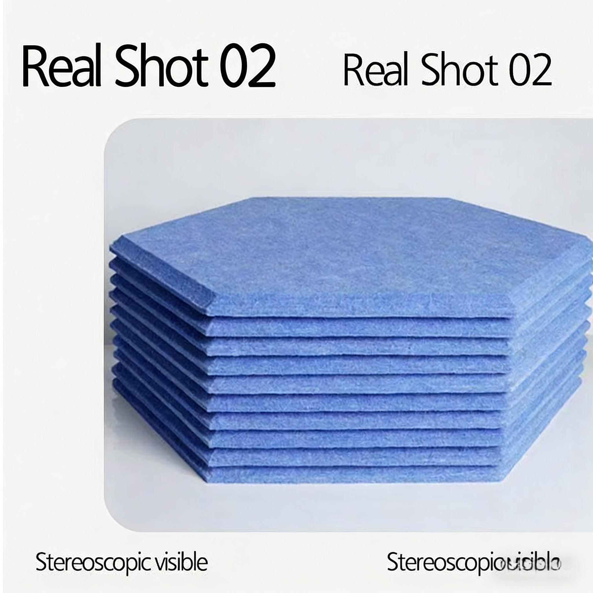 Hexagonal Polyester Fiber Acoustic Panel, Soundproofing Original Sound Absorption Board, Background Wall Display, Noise Reduction