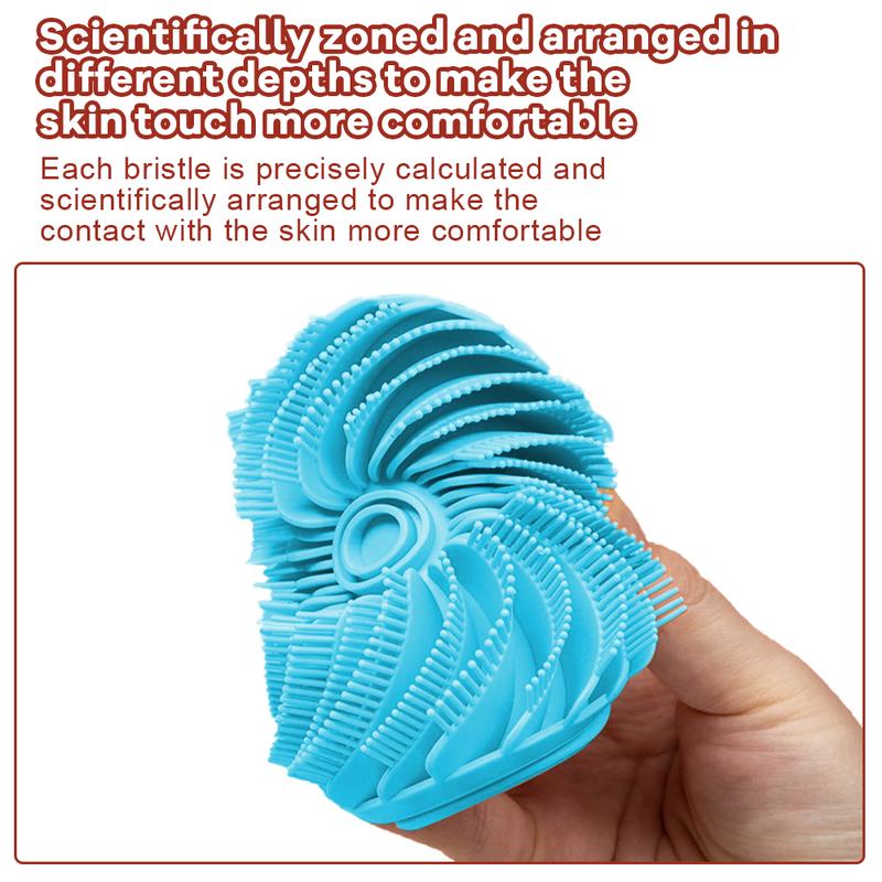 Upgrade 2 in 1 Whirlwind Bath and Shampoo Brush，Exfoliating Skin Silicone Scrubber，Foaming Deep Cleaning, Durable, for Skin body brush shower puff Reusable Bath Silicone Brush Bath Accessories