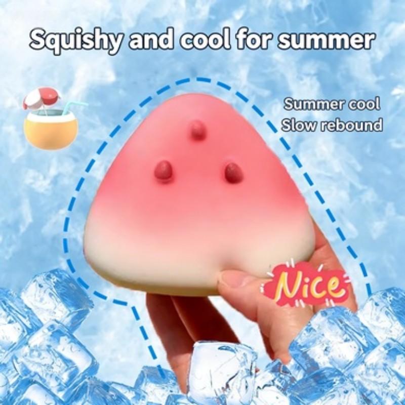 1/2/3/4pcs，Cute Watermelon Squishy Toys, Slow Rebound Stress Relief Finger Toy, Super Soft Squeeze Toy, Kids & Adults, Anxiety Relief Sensory Toy