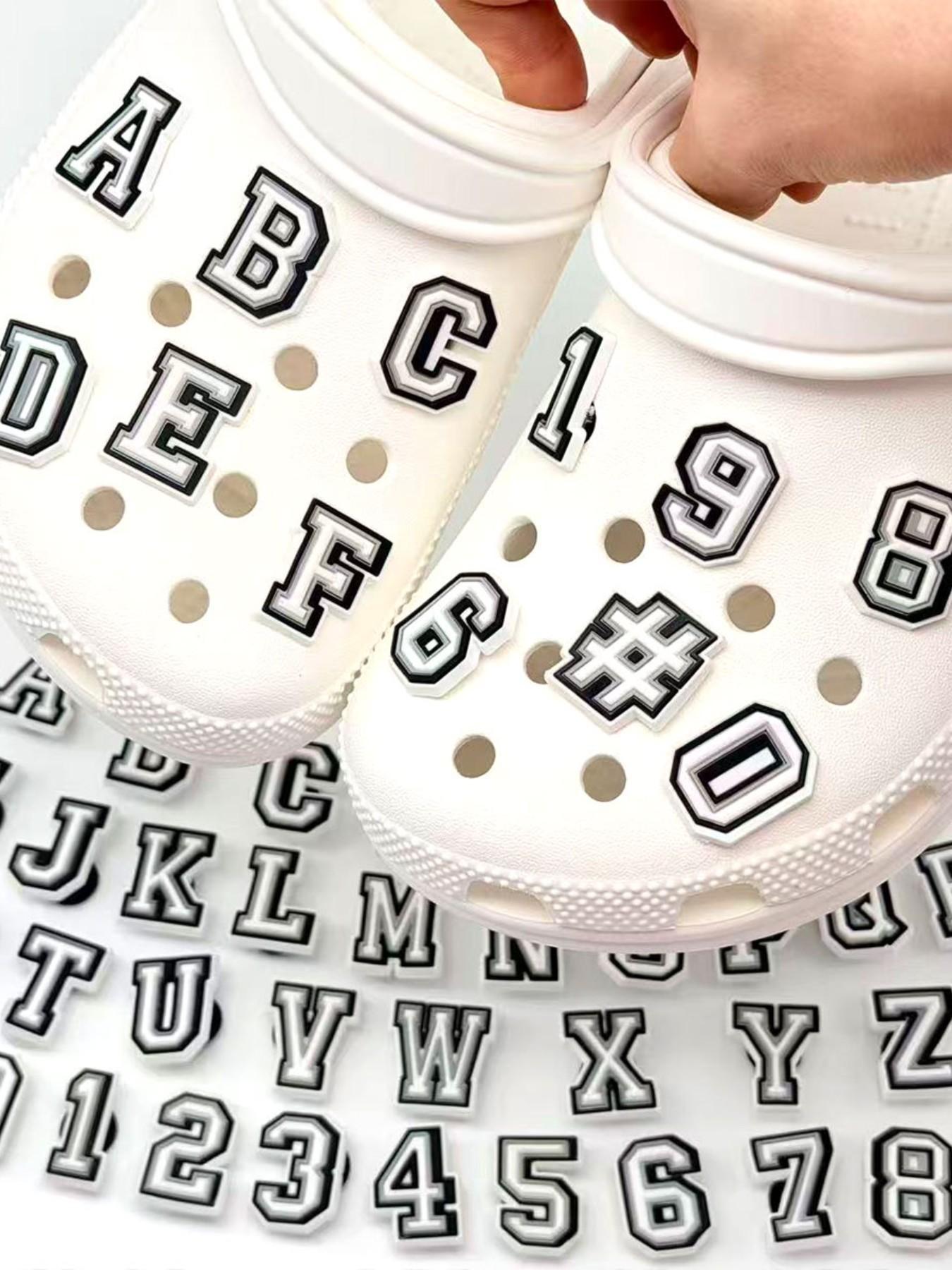 Initials Letter Shaped Shoe Charm, 1 Count Cute Shoes Accessories for Clog, Slippers, DIY Shoes Decorations for Festivals, Parties, and Birthdays