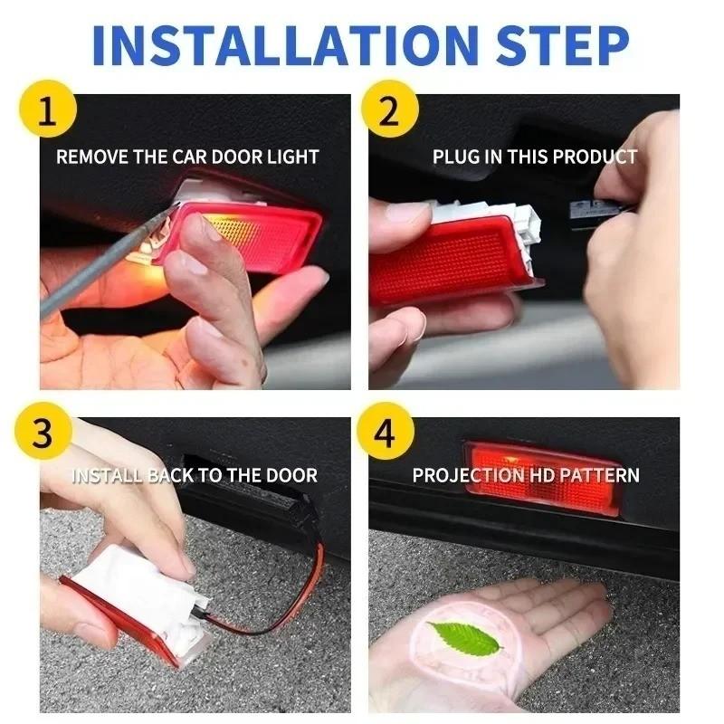 2PCS Car Mercedes-Benz Door Welcome Light Logo Badge LED HD Projector Light Welcome Light Decoration Car Accessories for Mercedes-Benz CLA W117 C117 CLS W218 C218 C-Class Coupe C205 S205 E-Class Coupe C207 A207 M-Class [W166] E-Class E2001 E300L E450L