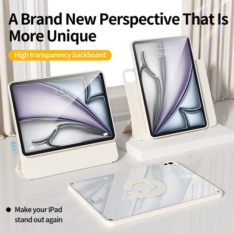 Magnetic Detachable Rotatable Tablet Case, 1 Count 360° Rotatable Tablet Protective Cover, Smart Tablet Protector for iPad, iPad Tablet Accessories
