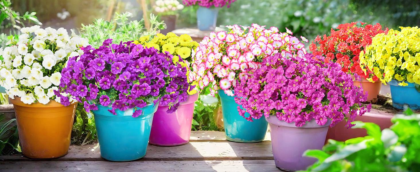 Artificial Flowers for Outdoors, 14 Bundles Artificial Flowers for Decoration UV Resistant, Realistic Artificial Plants & Flowers Fake Flowers for Fron Home Goods Decorative Fruit Ornaments