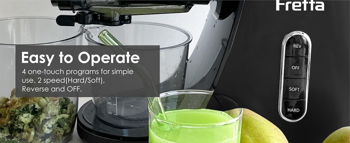 Cold Pressed Juicer Machines, Masticating Slow Juicer with 3-inch Wide Feed Chute, Celery Juicer, Juice Extractor with Dual Speed Mode, BPA-Free