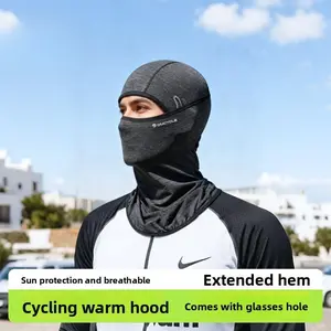 Cycling Balaclava warm and wind-resistant headgear Ice silk skin-friendly and breathable forehead and neck integrated sunscreen mask Motorcycle liner headgear