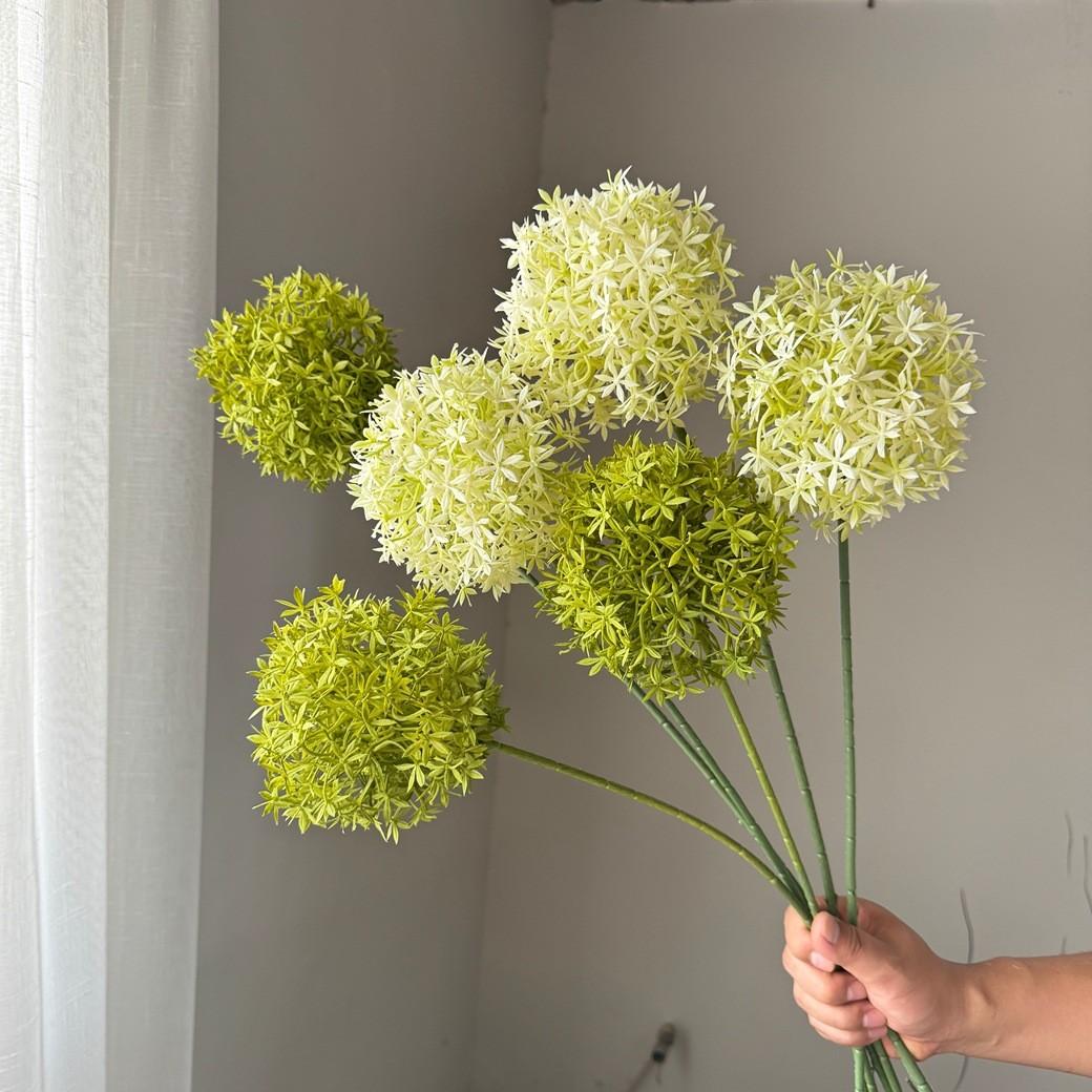 Hot Selling Single Onion Ball Artificial Flowers, High Quality Factory Direct Supply, Soft Decor for Living Room Wedding Decoration