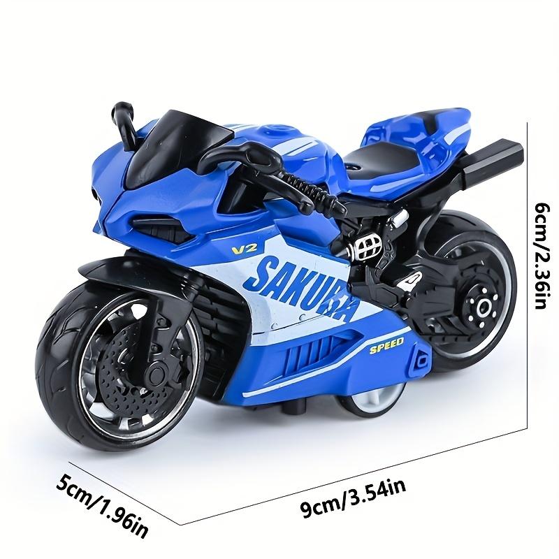 1 PC alloy regenerative motorcycle toy, simulating a motorcycle racing model, powerful regenerative car, thickened wheels, anti drop and wear-resistant alloy motorcycle model