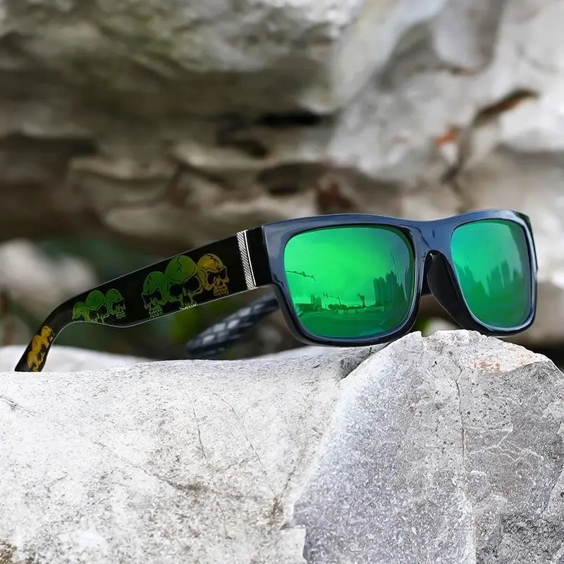 Unique fashionable square frame cycling fishing Hiking sun glasses unisex trendy polarized sunglasses, UV protection