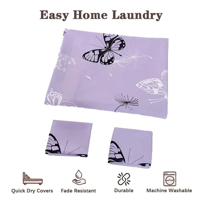 3-Piece Purple Butterfly Bedding Set.Soft, comfortable and breathable, suitable for bedrooms, guest rooms and school dormitories.Includes 1 duvet cover and 2 pillowcases (without filling).