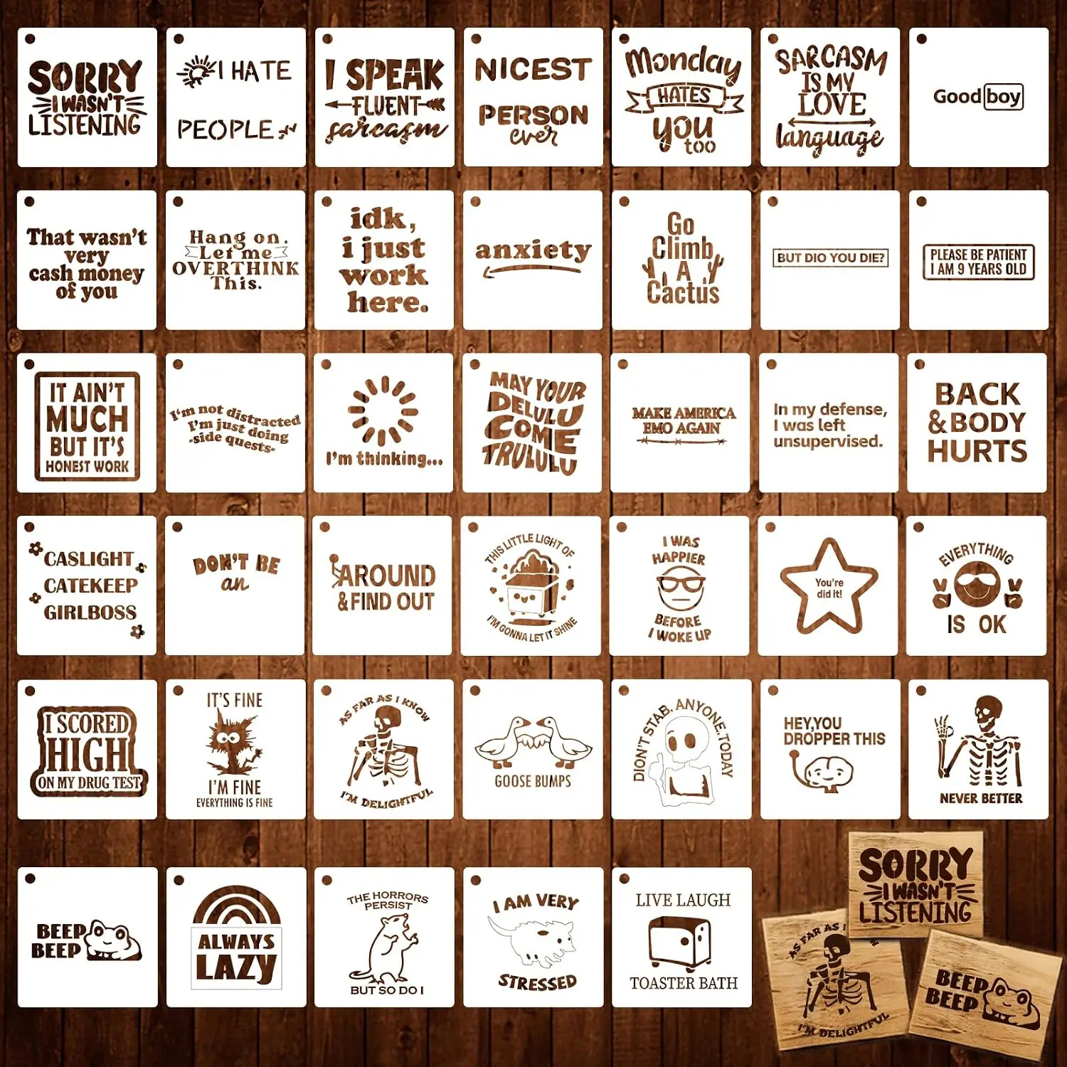 40pcs Stencils Crafts