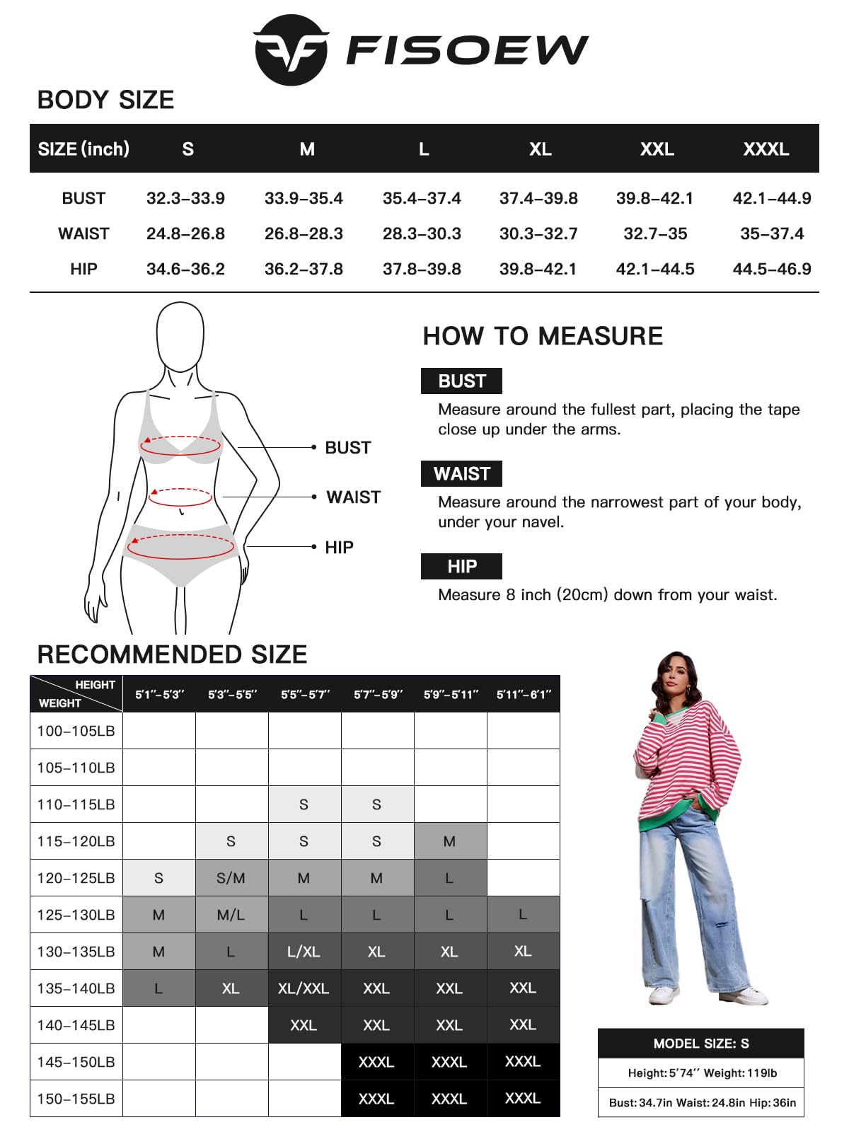 Fisoew Womens Striped Oversized Sweatshirt Color Block Crew Neck Long Sleeve Shirt Casual Loose Pullover Top Y2K Clothes SpringStatements