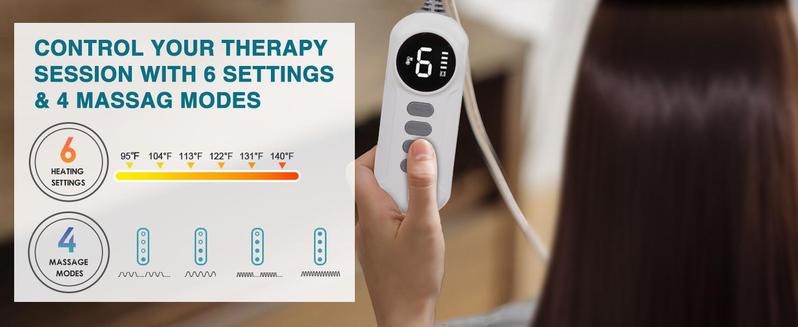 DailyLife Massage Heating Pad for Back Pain Cramps Relief 12"x24" Electric Heated Pad with 6 Heat Settings 4 Massage Modes Auto Shut-Off Machine Washable Warming Mat Gifts for Women Mother’s Day FathersDayGift DailyLife Massage Heating Pad for Back Pain Cramps Relief 12"x24" Electric Heated Pad with 6 Heat Settings 4 Massage Modes Auto Shut-Off Machine Washable Warming Mat Gifts for Women Mother’s Day FathersDayGift