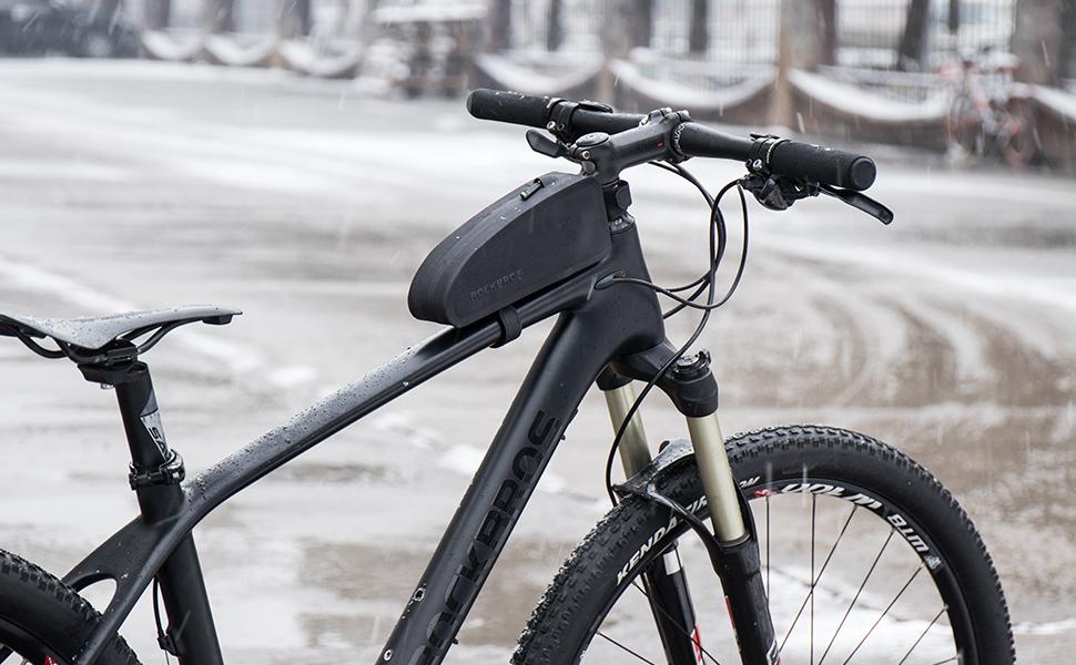ROCKBROS Bike Top Tube Bag Bicycle Front Frame Bag Waterproof Bike Pouch Pack Bike Phone Bag Cycling Accessories Pouch for Mountain Road Bike Large ROCKBROS Bike Top Tube Bag Bicycle Front Frame Bag Waterproof Bike Pouch Pack Bike Phone Bag Cycling Accessories Pouch for Mountain Road Bike Large