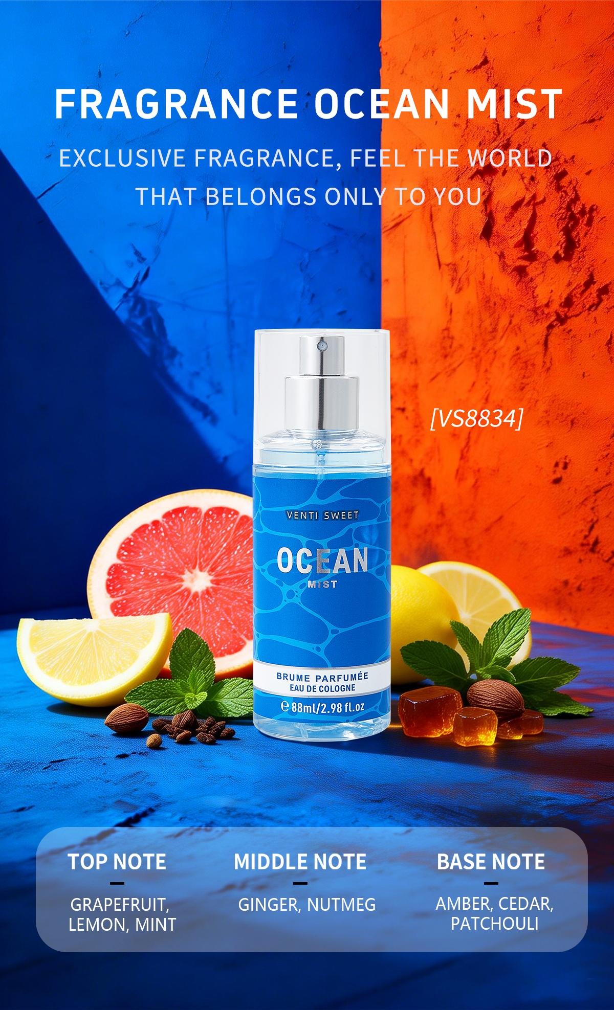 1pc 88ml Women's Men's Perfume | Hero, Ocean, Amber  Long-lasting Eau de Parfum | Blending fresh, woody and musky elements | Affordable luxury body spray, suitable for daily wear, date nights and as a gift | Fashionable aromatherapy spray, the