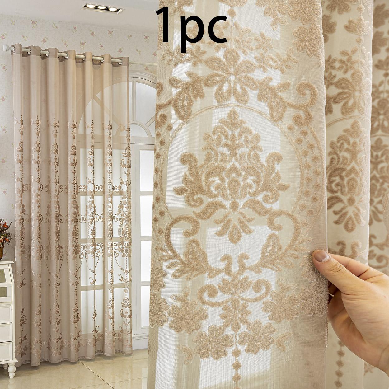 Geometric Pattern Curtain, 1 Panel Modern Simple Window Curtain, Home Decorative Curtain, Home Decoration Curtain, Home Textile for Living Room, Balcony, Bedroom or Restaurant