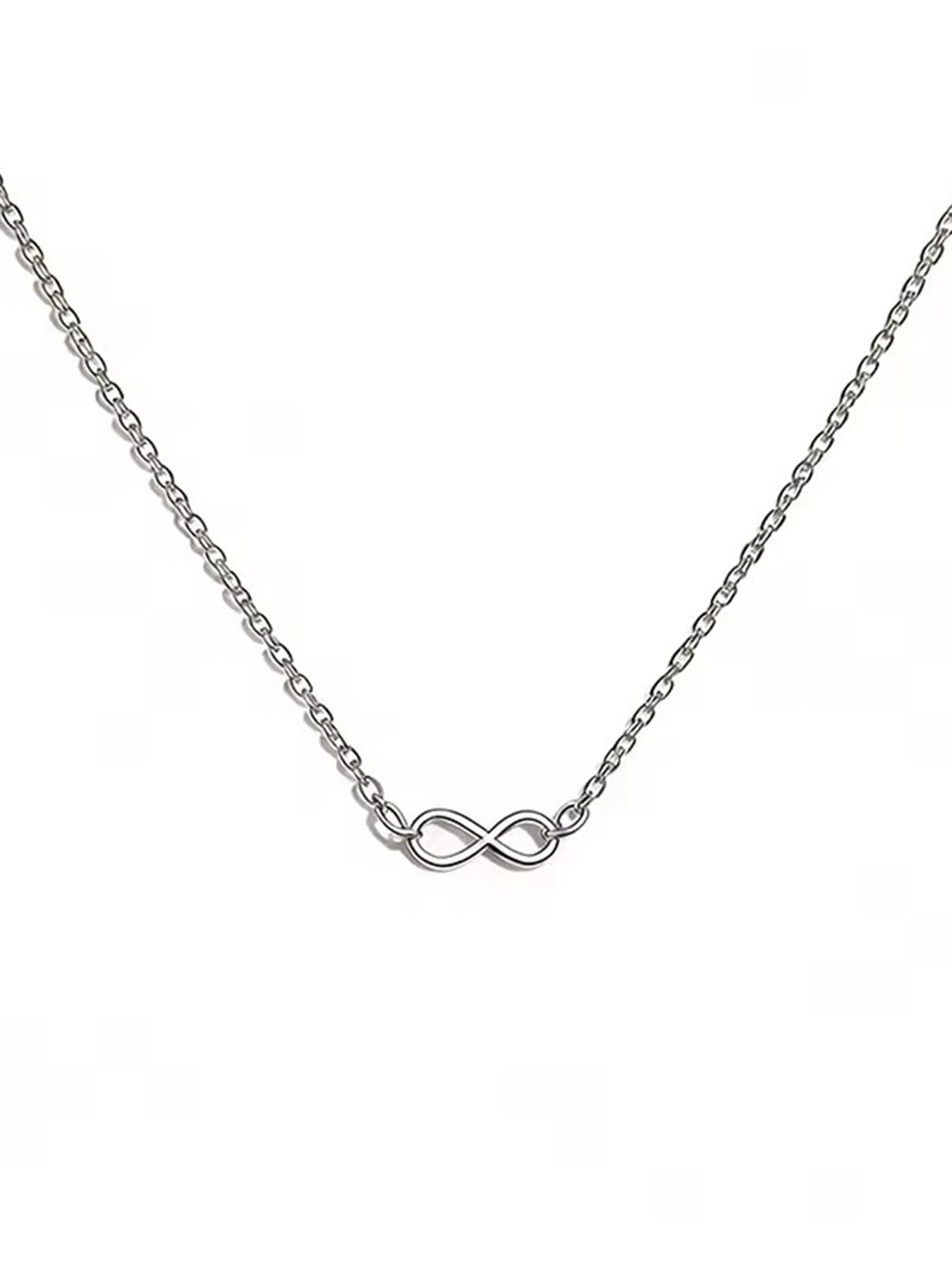 Dainty Stainless Steel Infinity Symbol Pendant Necklace For Women Minimalist Jewelry Accessories