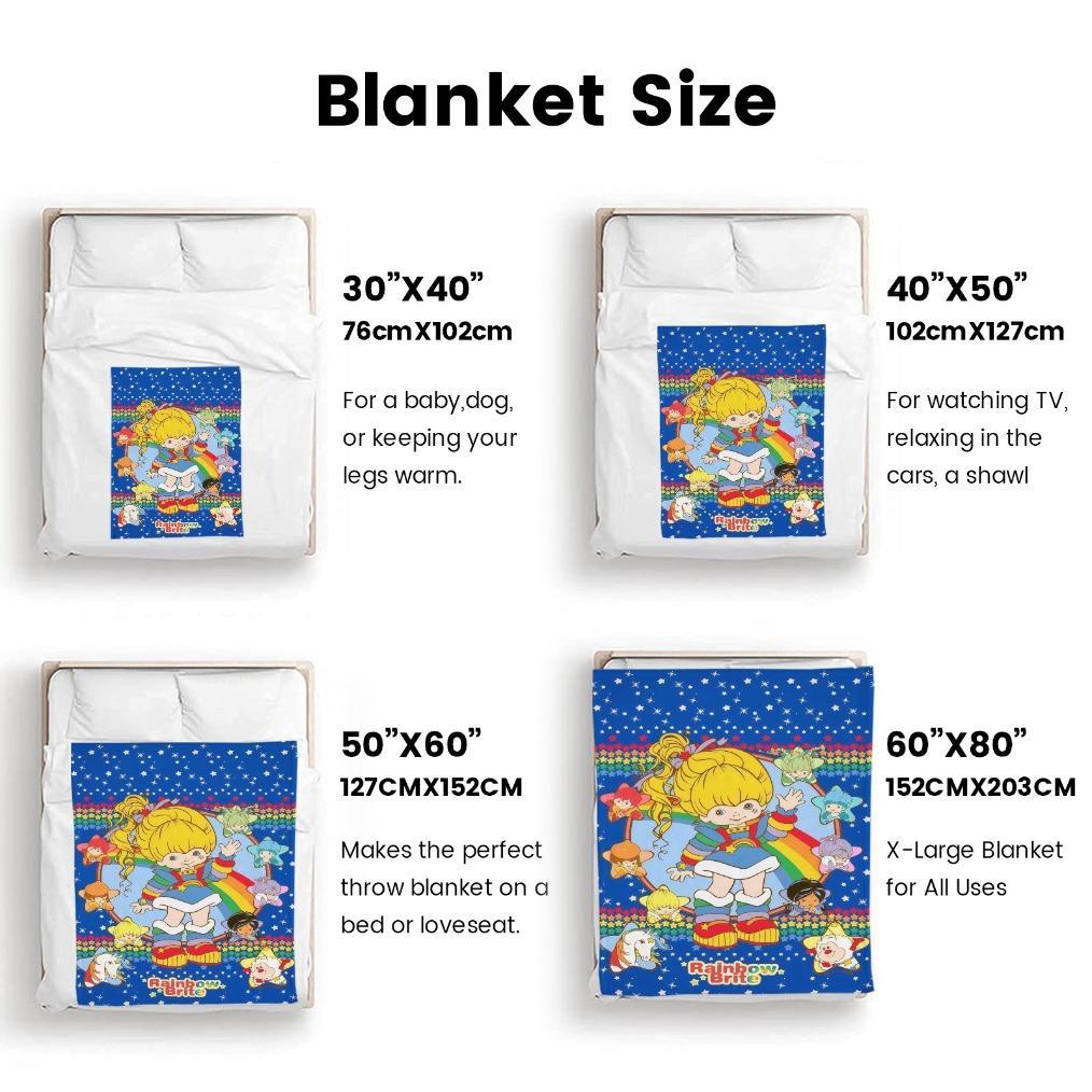 Rainbow Brite Starry Sky Throw Blanket, 80s Nostalgic Cartoon Art, Soft Flannel Fleece for Retro Lovers, Ideal Kids Gift & Couch Accent Rainbow Brite Starry Sky Throw Blanket, 80s Nostalgic Cartoon Art, Soft Flannel Fleece for Retro Lovers, Ideal Kids Gift & Couch Accent