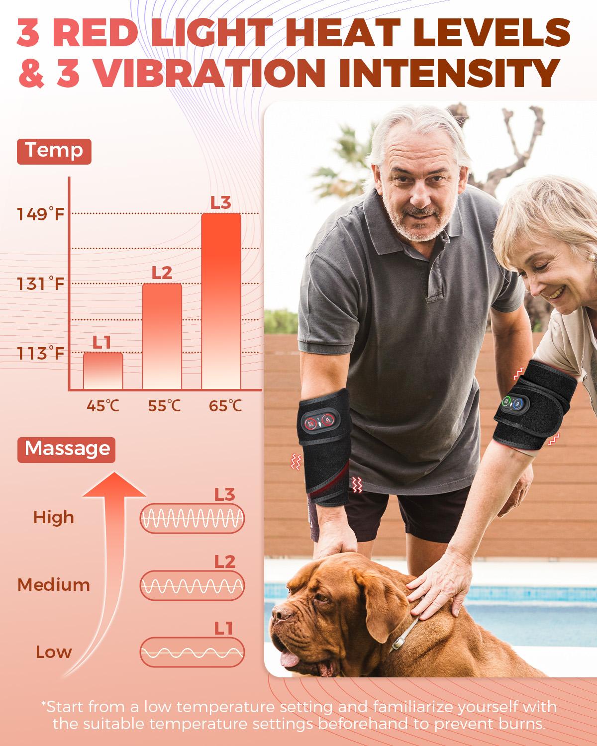 1 Piece Red Light Therapy for Neck and Shoulders Wrap, Cordless Infrared Heating Pad Belt with Vibration for Body, Hands, Rechargeable Portable Neck Massager with Heat 660nm/850nm, Wearable Heating Pads