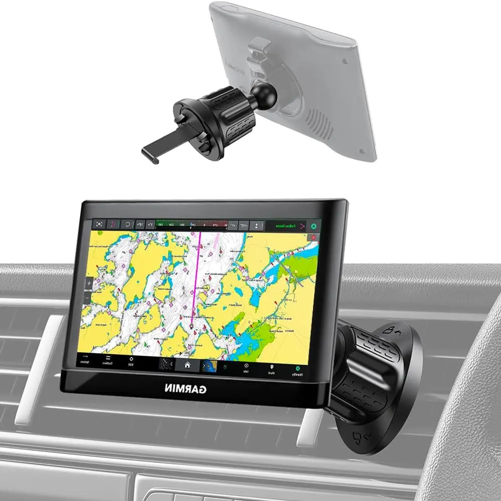 GPS Holder for  – Air Vent Mount with Metal Hook and 17mm Ball Joint, Compatible with Nuvi GPS Devices