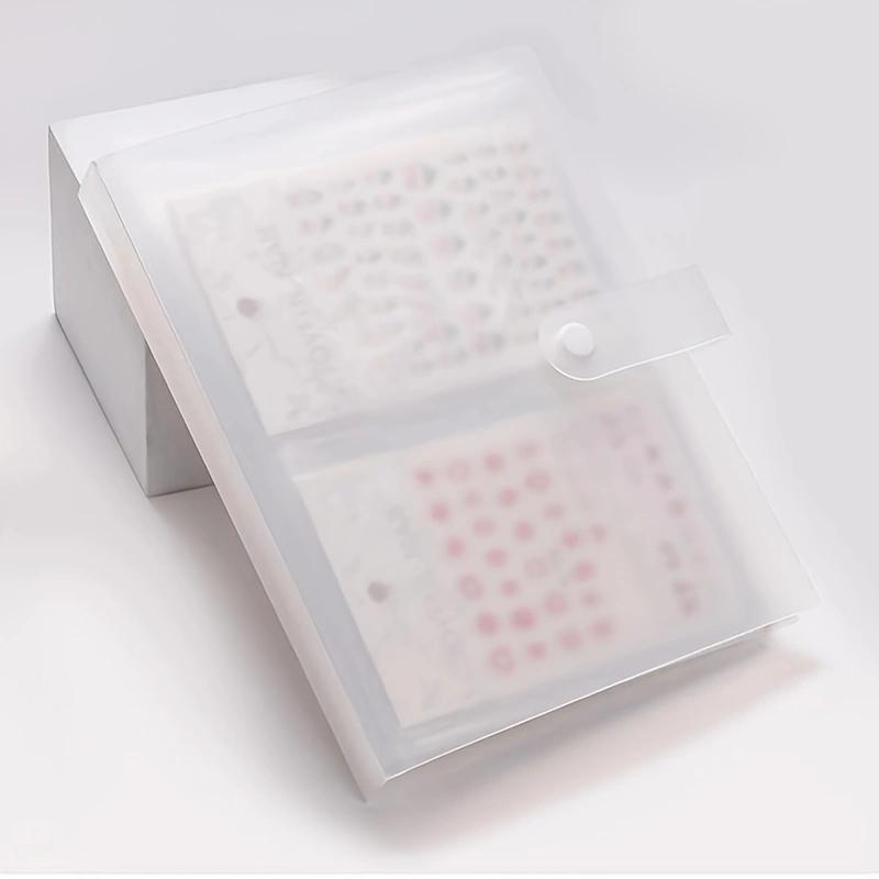 Nail Sticker Storage Book, 1 Count 80/120/160 Slot Nail Art Sticker Collection Book, Nail Tool Organizer Display Notebook
