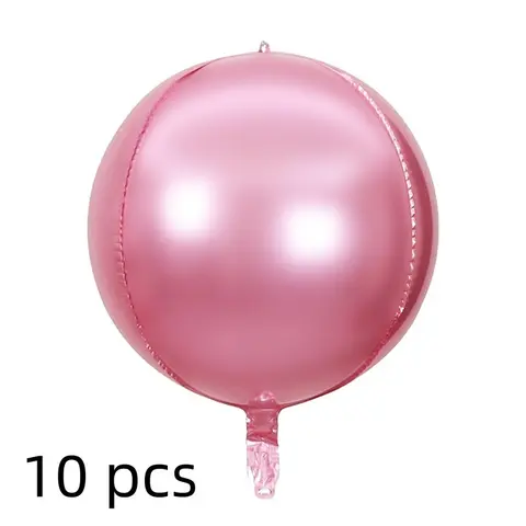 10-Piece Round Aluminum Foil Balloons Set, 4D Metal Balloon Kit (no Ribbons), Balloon Arch, Balloon Arches Decorations, Balloon Garland, Ceiling Christmas Decorations, New Year, Birthday, Wedding Party, Metallic Balloons, Balloon Party Supplies