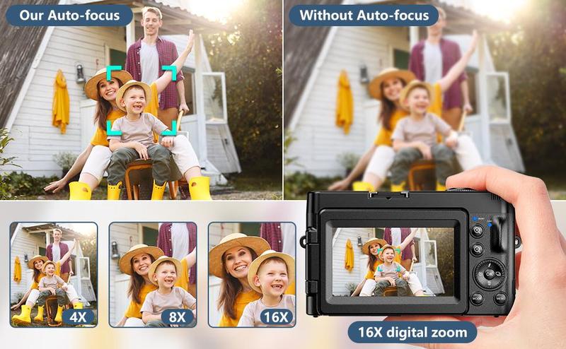 Dual Electric Edition Black Friday  DC101 4K Ultra HD Digital Camera,16x Digital Zoom,48MP Digital Camera 1080P 4K volgging camera,Christmas Gift Portable Camcorder camp  camera