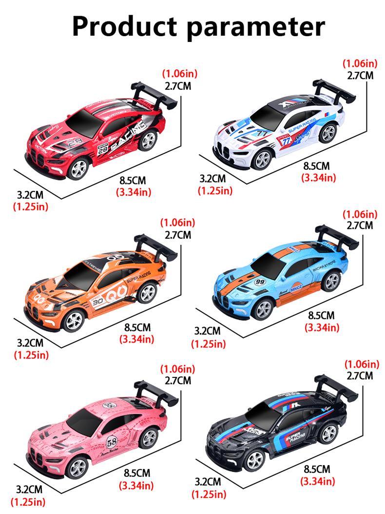 Hotfree 1/64 Mini RC Drift Car, Alloy M4 Racing Car with Trailer, 2.4GHz Remote & APP Control Truck, 3-Speed Modes, LED Lights, USB-C Charging, Indoor & Outdoor Toy, Birthday Christmas Gift for Kids & Adults
