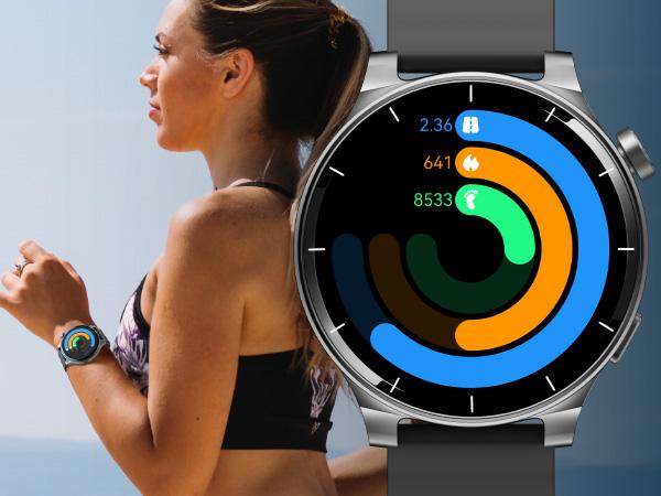 TOZO S5 Smart Watch with Answer/Make Calls  1.43" AMOLED Display  100+ Sport Modes  Heart Rate & Sleep Monitor  IP68 Waterproof Smartwatch for Men & Women