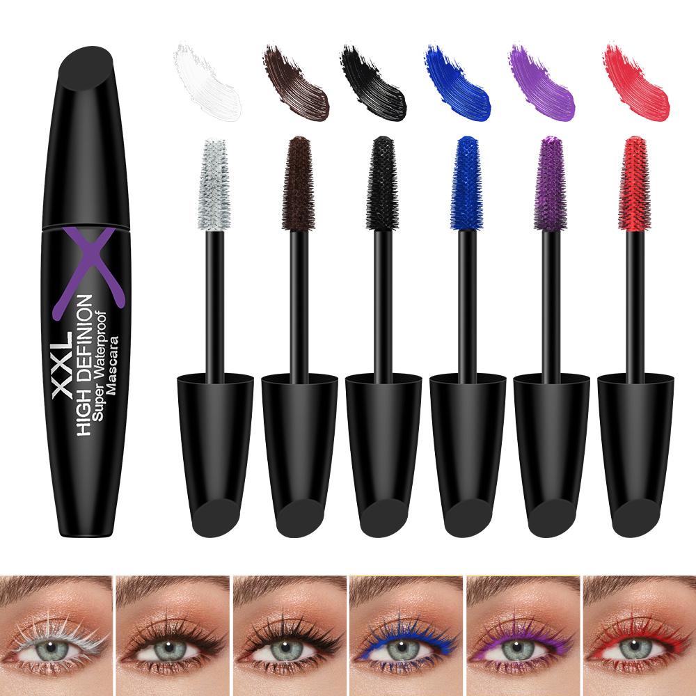 Women's Colorful Mascara Liquid Blue Dense Curl Long-Lasting Waterproof Daily Use Gift Valentine's Day Present