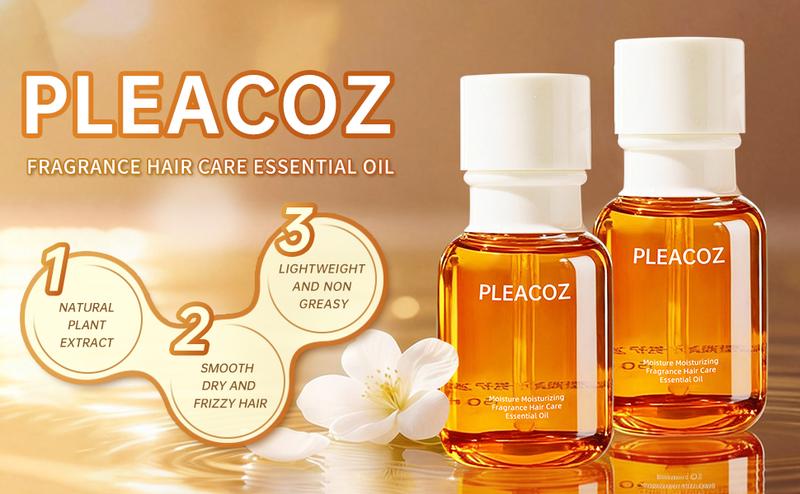 PLEACOZ Hair Oil – Lightweight Leave-In Treatment for Frizz Control,or Permed Hair， Deep Nourishment & Repair for Damaged, Colored