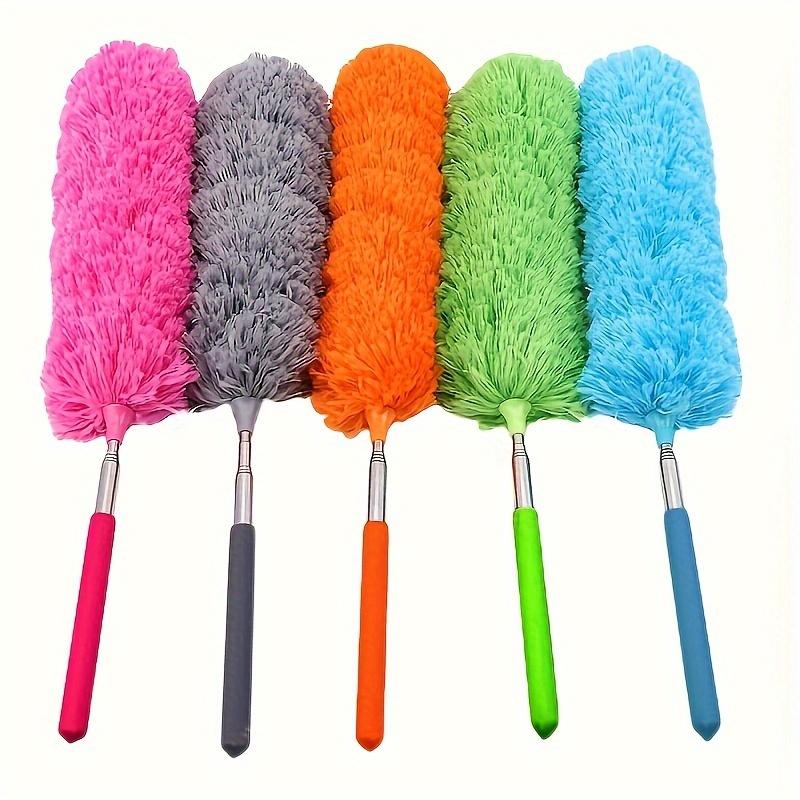 1pc Retractable Manual Microfiber Feather Duster - Heavy-Duty Multi-Surface Cleaning Brush, Compact Portable for Household, Car Use, Home Supplies