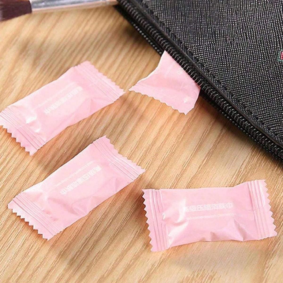 20/30/100 Pcs Disposable Towels, Single Use Towelette, Compressed Lightweight Portable Travel Non-Woven Face Cloths, Facial Towels, Wet Wipes, Outdoor Use, Ideal for Camping, Hiking, Sports