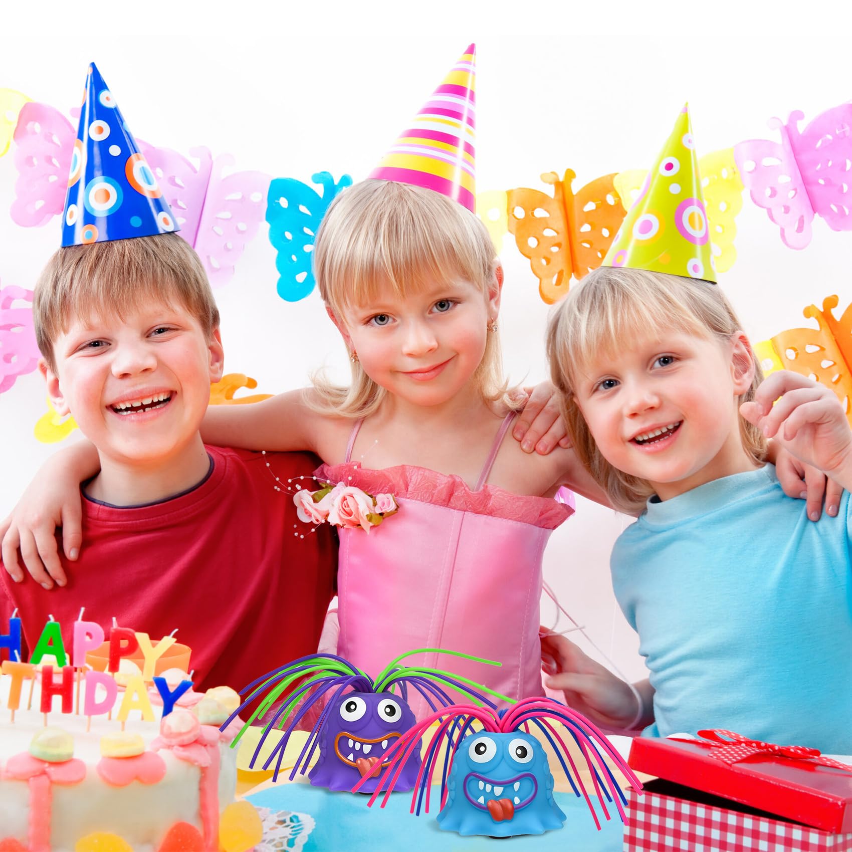 Random Color Screaming Toy, Novelty Funny Hair Pulling Will be Screaming Squeeze Toy for Kids