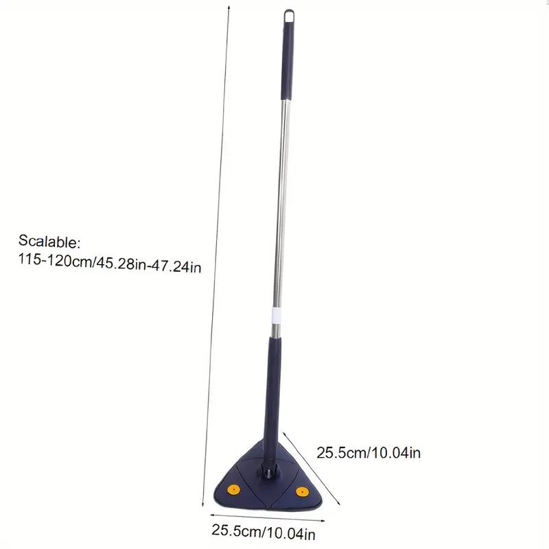 Triangle Mop Set, Triangle Mop Heads, 360 Degree Rotating Adjustable Cleaning Mop, Suitable for Bathtub Tile Floor Wall Glass Cleaning, Home Use