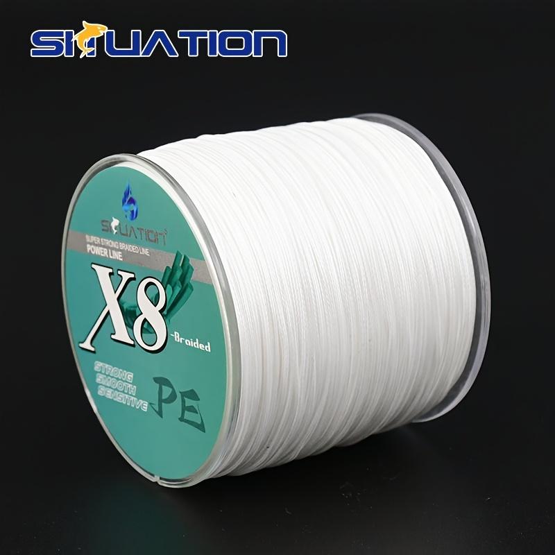 SIIUATION 300M-328YDS super strong fishing line, 8 strands of multi thread PE wear-resistant braided wire, 12 25 40 60 80 100 pound smooth long throw