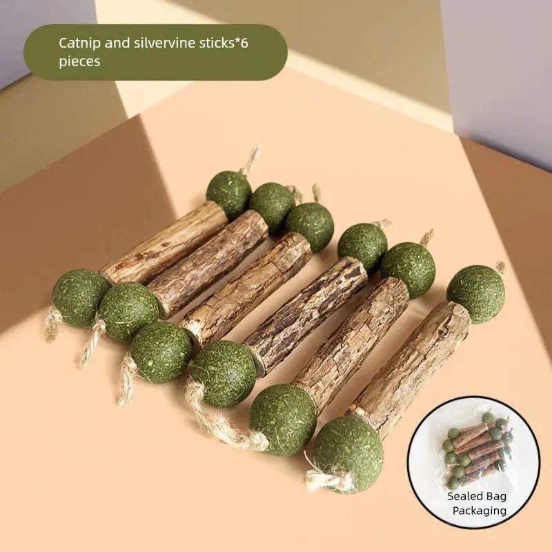 8-Pack Silvervine & Catnip Chew Sticks – Cat Dental Chew Toy, Helps Clean Teeth & Calm Cats