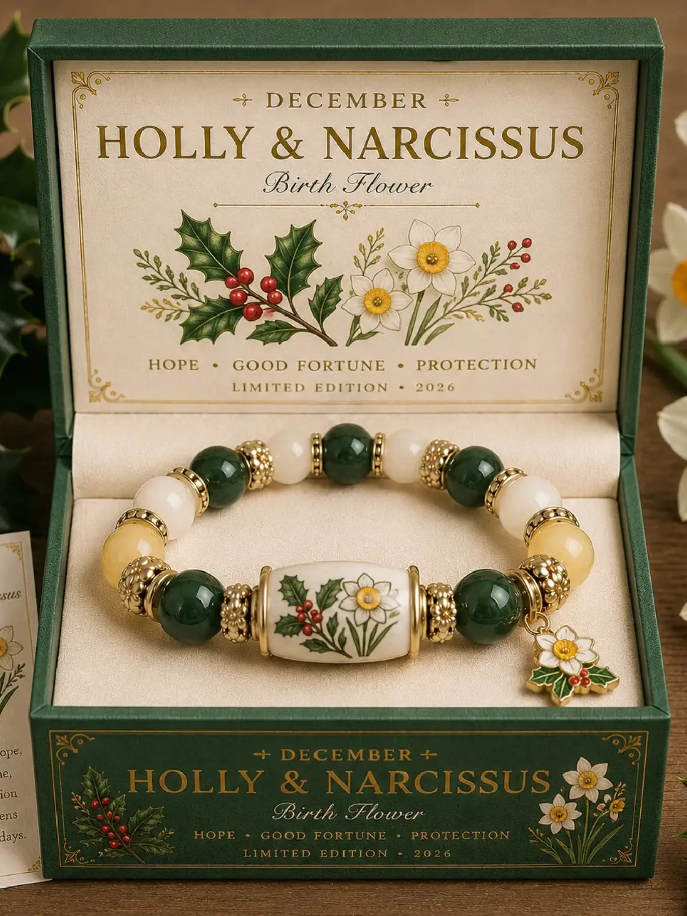 Birthstone-Inspired Floral Bracelet, Charming Flexible Design, Symbol of Love and Peace, Perfect Birthday Gift for Friends and Family