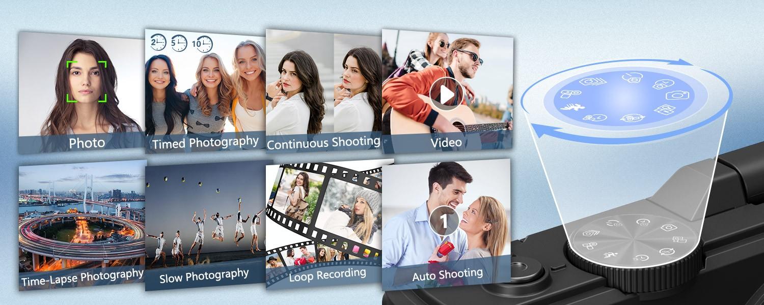 Digital Camera for Photography and Video, 4K Vlogging Camera for Beginner with 3" 180° Flip Screen, Auto-Focus 18X Digital Zoom Compact Retro Camera with 32GB Micro SD Card & 2 Batteries, Perfect Gifts for Halloween and Thanksgiving Digital Camera for Photography and Video, 4K Vlogging Camera for Beginner with 3" 180° Flip Screen, Auto-Focus 18X Digital Zoom Compact Retro Camera with 32GB Micro SD Card & 2 Batteries, Perfect Gifts for Halloween and Thanksgiving