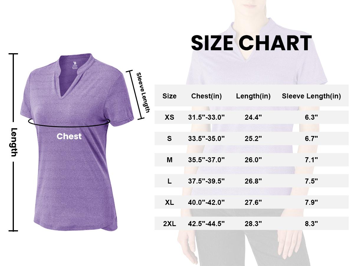 TBMPOY  Women's Dry Fit Golf Polo Shirts Short Sleeve V Neck Collarless Athletic Activewear Lightweight Shirts