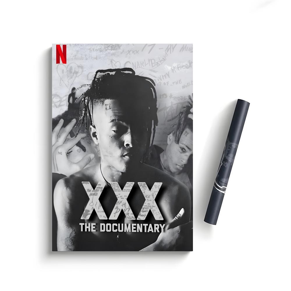 XXX-Tentacion Rock Rapper Music Albums Cover Skins Poster Self-Adhesive Waterproof Art Sticker, Aesthetic Minimalist Wall Poster for Coffee Shop, Bar & Home Room Decor