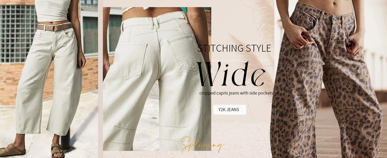 CHARTOU Women's Spring/Summer Wide Leg Loose Jeans Autumn Bucket Jeans Y2k Medium Waist Loose Jeans Pants Wideleg CHARTOU Women's Spring/Summer Wide Leg Loose Jeans Autumn Bucket Jeans Y2k Medium Waist Loose Jeans Pants Wideleg