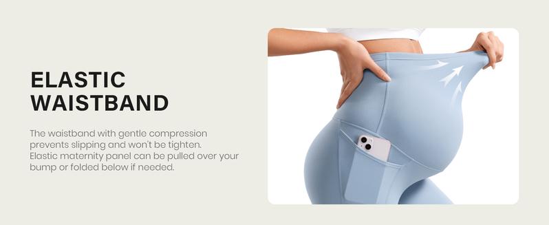 CRZ YOGA Womens Butterluxe Maternity Leggings with Pockets over the Belly 25" - Workout Active Yoga Pregnancy Pants Soft