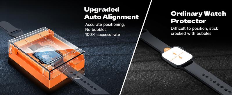 MAGIC JOHN 2 Pack Ceramic Film Screen Protector for Apple Watch Series Easy Bubble-Free Design Installation Smooth Touch Anti-Shock HD Clarity Full Coverage