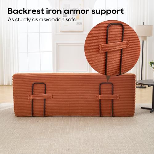 [ Shop Recommend] No Assembly Loveseat Sofa chaise with Steel Frame ,2-in-1 Design, Cofy Fabric - Compact Couch  save Spaces, Apartments, Home Office & Bedroom