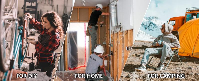 #JumpstartSale FLISSA Camping Axe Hammer Multitool, Hatchet Multi Tool Camo Stainless Steel, EDC Hiking Survival Multi Function Tool Pocket Knife with Sheath