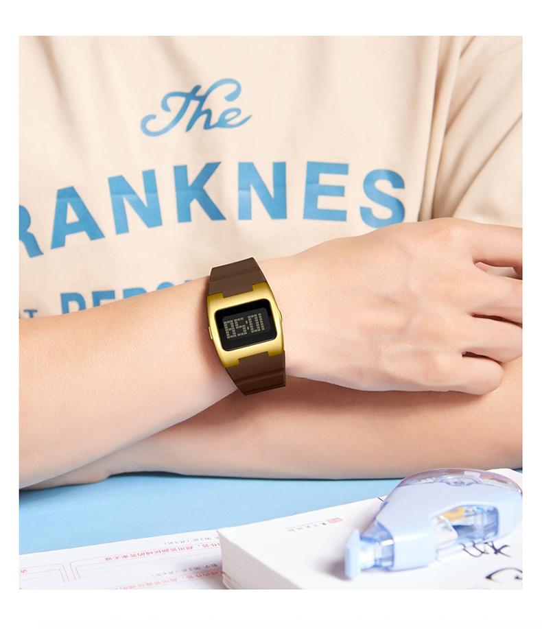 Sanda Fashion Square Sports Watch, Waterproof Luminous Multifunctional Wristwatch, Analog-Digital, Perfect Birthday & Festival Gift